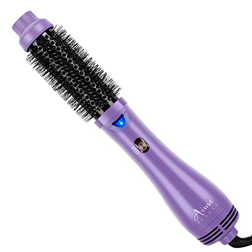 Aima Beauty Hair Dryer Brush, One Step Hair Dryer & Volumizing Hot Air Brush, 3 Heat-Speed Settings, Advanced Ionic Technology, Ceramic Coating, Nylon