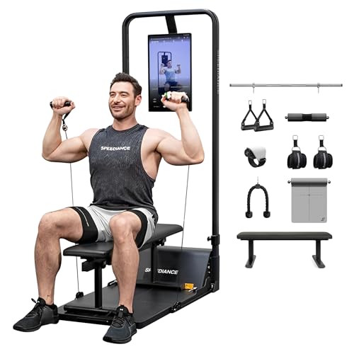 Speediance Smart Home Gym System, Gym Monster Multifunktionale Smith Maschine Home Gym Power Cage, Tragbare Kabelmaschine für Home Workout, Ganzkörp