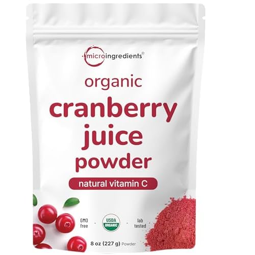 Sustainably US Grown, Organic Cranberry Juice Powder (Wild Cranberry Supplements Cold Pressed), 8 Ounce | Supports Urinary Tract Cleanse & Prostate He