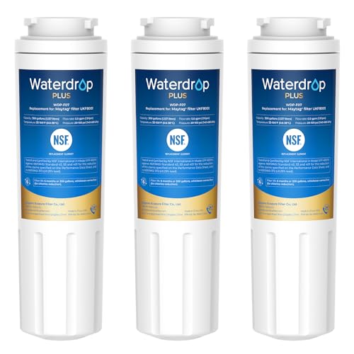 Waterdrop Plus UKF8001 NSF 401,53 Certified Refrigerator Water Filter, Reduce PFAS, Replacement for Whirlpool® Everydrop® Filter 4, EDR4RXD1, Maytag