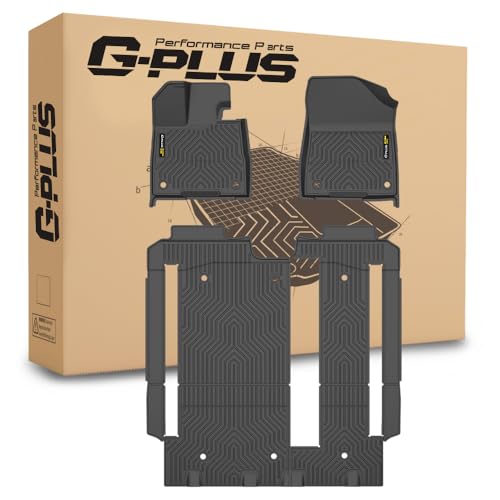 G-PLUS Floor Mats Compatible with Toyota Sienna 2021 2022 2023 2024 2025 (Only for 8 Seat),1st & 2nd & 3rd Row, All Weather Protection TPE Floor Liner