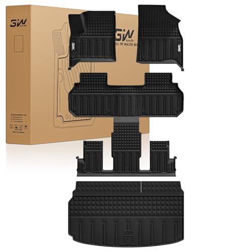 3W Floor Mats & Cargo Liner for Chevrolet Chevy Traverse 2024-2026 (Only 7 Seats) & GMC Acadia 2024-2026 (Only 7 Seats) & Buick Enclave 2025-2026, All