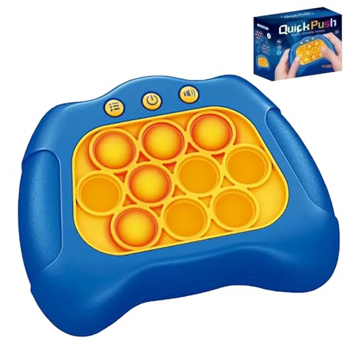 Pop Game Sensory Fidget Toys For Kids, Light Up Quick Push Game, Puzzle Bubble Game Controller Machine, Fast Push Gift for 6 7 8 9 10 Year Old Fun Pre