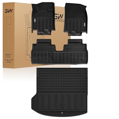 3W Floor Mats & Cargo Liner Fit for 2024 2025 Chevrolet Chevy Equinox EV (Non Fuel), TPE All Weather Custom Fit for Chevrolet Equinox EV (Non Fuel) Ac