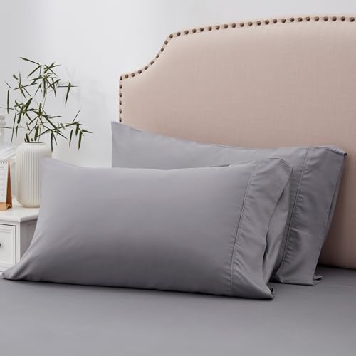 ACCURATEX Cooling Pillow Cases Queen Size Set of 2, Rayon Derived from Bamboo Pillowcases, Soft Breathable Pillow Case with Envelop Closure, Silky Pil