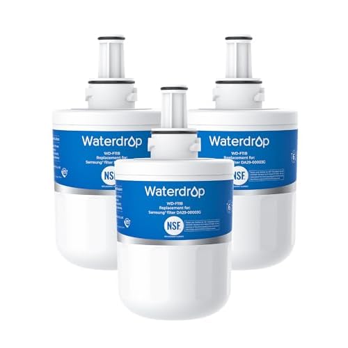Waterdrop DA29-00003G Refrigerator Water Filter, Replacement for Samsung®, DA29-00003B, DA29-00003A, Aqua-Pure Plus, HAFCU1, RFG237AARS, FMS-1, RS22H