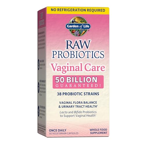 Garden of Life Raw Probiotics for Women's Vaginal Care with Acidophilus, Shelf Stable Probiotic Promotes Yeast Balance, Vaginal, Urinary Tract Health,