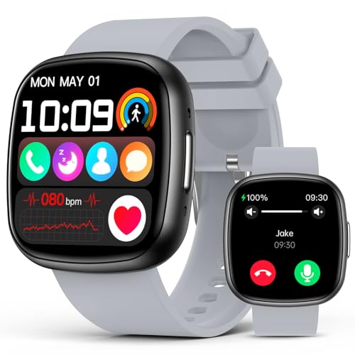 Smart Watch for Men Women with Bluetooth Call 1.72" HD Touch Screen Fitness Watch with Heart Rate-Sleep Monitor,100+ Sports Modes Fitness Tracker Smar