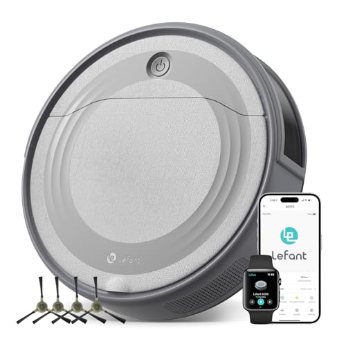 Lefant M310 Robot Vacuum Cleaner– 4500Pa Suction, Ultra-Slim & Quiet, PreciSense Obstacle Avoidance, WiFi-App-Voice Control, 160-Min Runtime, Self-C