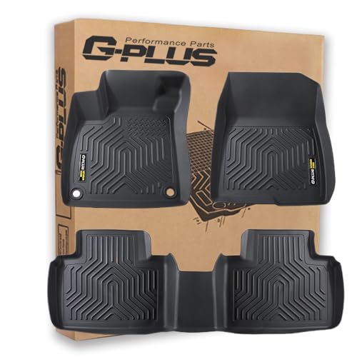 G-PLUS Floor Mats 3PCS Compatible with Honda Accord Sedan 2018 2019 2020 2021 2022 TPE All Weather Full Cover Protection 3 Piece,1st & 2nd Row Floor L