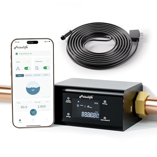 Frizzlife LP365 Smart Water Monitor and Automatic Shutoff with Power Cord 25ft
