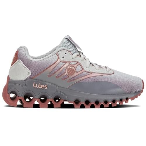 K-Swiss Women's Tubes Sport Training Shoe 6.5 Gray Violet-Charcoal-Withered Rose