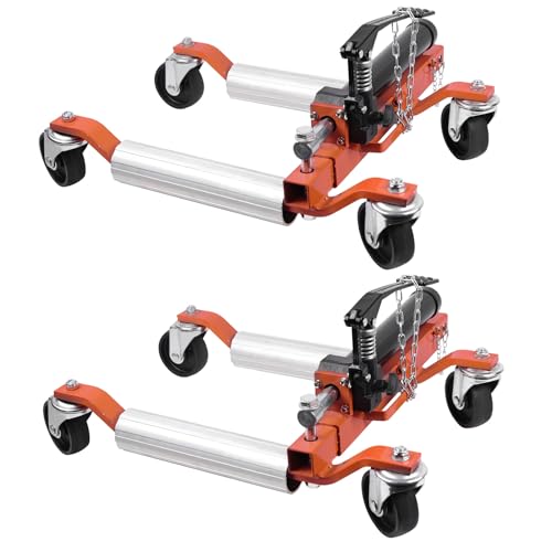 Garvee Car Wheel Dolly Set of 2, 1500LBS Capacity Car Dolly with Hydraulic Tire Jack for Vehicle Positioning for Truck RV Trailer