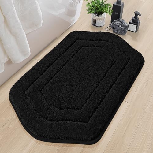 COSY HOMEER Bathroom Mat Rugs 24”x36” Non-Slip Absorbent Bath Mat Plush Shaggy Machine Washable Bath Rugs Soft Polyester Bath Mats for Bathroom Fl