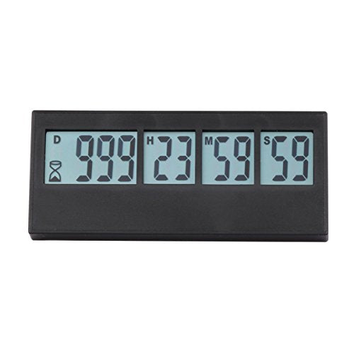 A AIMILAR Digital Countdown Days Timer 999 Days Count Down Timer for Vacation Retirement Wedding Lab Kitchen Black