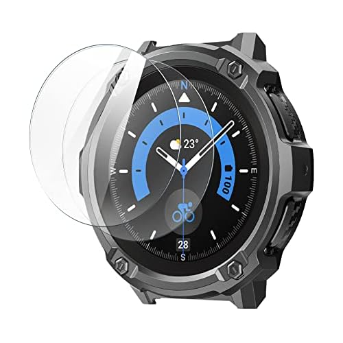 SUPCASE Unicorn Beetle Case Designed for Galaxy Watch 5 Pro 45mm (2022), Rugged Protective Case with 2 Pack Screen Protector (Black)