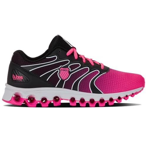 K-Swiss Women's Tubes 200 Training Shoe 5 Black-Neon Pink
