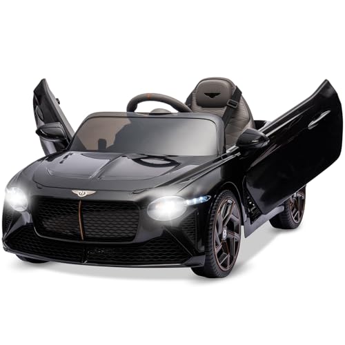 Garvee Kids Ride On Car, Licensed Bentley Bacalar 12V Electric Vehicles w-Parent Remote Control, Scissor Door, Suspension, 3 Speeds, LED Lights, Horn,