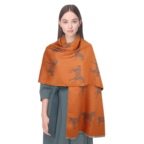 EXTREE Women's Scarf Pashmina Shawls and Wraps for Evening Dress Bridesmaid Wedding Bridal Winter Warm Long Large Scarves Horse Double-sided Gentle Or