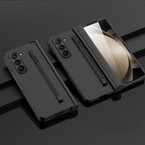 for Samsung Galaxy Z Fold 5 Case with Hinge Protection,Built-in Front Screen Protector and S-Pen Holder Slot,360 Full Body Shockproof Protective.(Blac