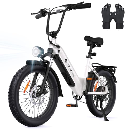 Isinwheel U8-U8 Pro Electric Bike, 45KMH 1000W Peak Motor Step-Thru Ebikes for Adults, 48V 18-13AH Hidden Battery Max 168-120KM PAS Range Commuting, 2