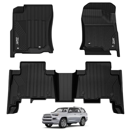 3W Floor Mats Fit Hyundai Ioniq 5 2022-2024 2025 (Only for Movable Console), TPE All Weather Custom Fit Floor Liner for Hyundai Ioniq 5 1st and 2nd Ro