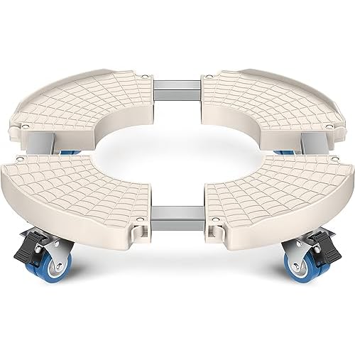 VANCASTLE Plant Caddy with Lockable Wheels Heavy Duty 450lbs Capacity, 15-22 Inch Adjustable Plant Stand with Wheels Rolling base, Plant Dolly for Flo