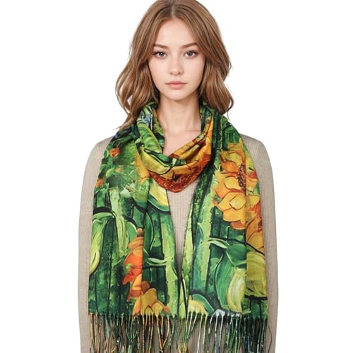 RIIQIICHY Scarfs for Women Fall Winter Scarves Pashmina Shawls and Wraps for Evening Dresses C002