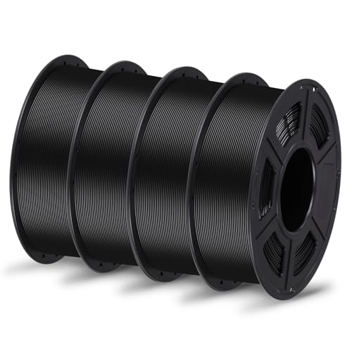 ANYCUBIC PETG Filament 1.75mm, 3D Printer Filament, Dimensional Accuracy +-- 0.02mm, Exceptional Toughness, Print with Most FDM 3D Printers,Black 4kg