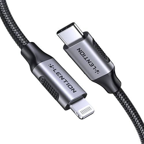 LENTION USB C to Lightning iPhone Cable MFi Certified Type C Fast Charging Cord 3.3ft, Nylon Braided Charger Cable Compatible iPhone 13-12-11-Mini-Pro