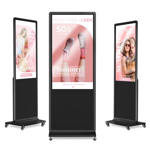 65'' 4k UHD Digital Signage Commercial Display LCD IPS Floor Standing Monitor Advertising Screen Android OS with HDMI in
