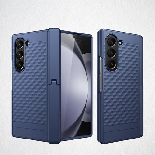 for Samsung Galaxy Z Fold 6 Case with Magnetic Spring Hinge Protection & Built-in Screen Protector, Invisible Stand, Full Body Drop Proof​ and Cube