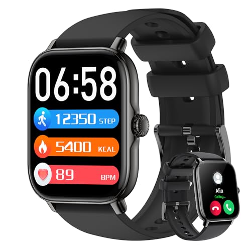 Smart Watch for Android for Men Women, 1.91" Touch Screen Fitness Tracker with Heart Rate Blood Oxygen Sleep Monitor, IP68 Waterproof Bluetooth Smartw
