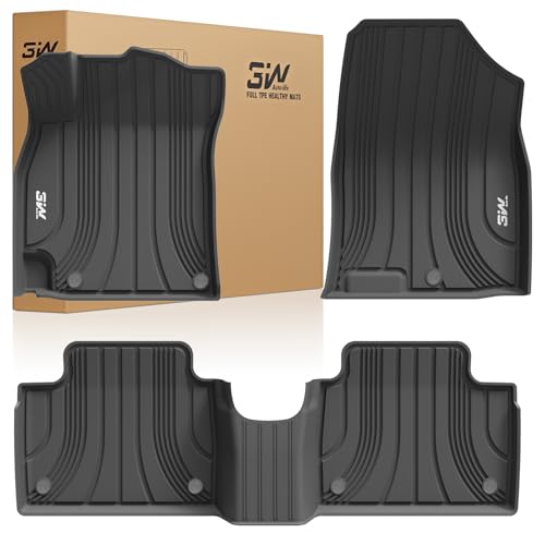 3W Floor Mats Fit Hyundai Elantra (NOT for Hybrid) 2025 2024-2021 (Only for Gas & Automatic) & Elantra N 2022-2025 (Only Fit Automatic), TPE All Weath