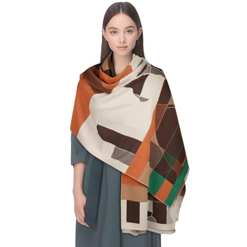EXTREE Women's Scarf Pashmina Shawls and Wraps for Evening Dress Bridesmaid Wedding Bridal Winter Warm Long Large Scarves Invisible Kitten Coffee Oran
