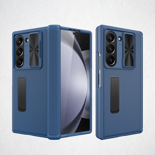 for Samsung Galaxy Z Fold 6 Case with Magnetic Spring Hinge Protection & Built-in Screen Protector, Invisible Stand, Full Body Drop Proof​ and Oil-P