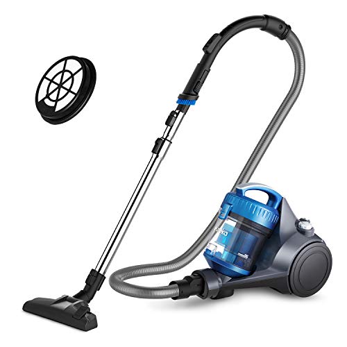 Eureka Whirlwind Bagless Canister Vacuum Cleaner, Lightweight Vac for Carpets and Hard Floors, w-Filter, Blue W-Filter,blue