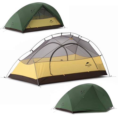 Naturehike Star River 2 Person Backpacking Tent, Lightweight Waterproof 2 Person Camping Tent, Double Layer Two Person Tents for Camping, Hiking, Cycl