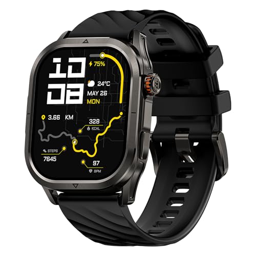 KOSPET Magic P10 Smartwatch Herren mit GPS,50 Tage Akku, 1,96" AMOLED, 5ATM wasserdichte Fitnessuhr mit SPO₂,Herzfrequenz- & Schlaftracker, kompatib