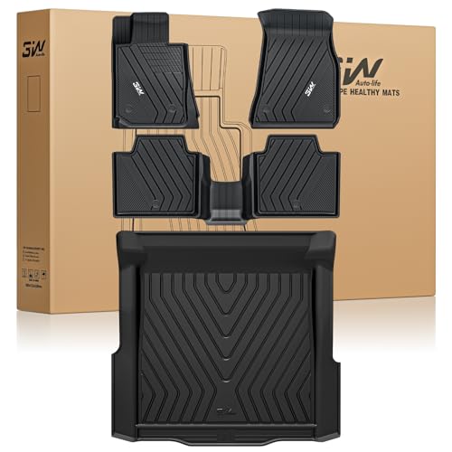 3W Floor Mats & Cargo Liner Custom Fit for 2019-2024 2025 G20 BMW 3 Series 330i 330e Sedan, TPE All Weather Floor Liner for BMW 3 Series G20 1st and 2
