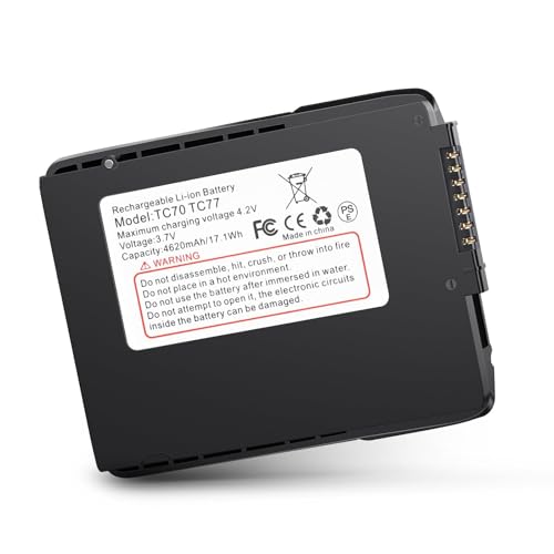 4620mAh Replacement Battery for Zebra TC77 Barcode Scanner, Compatible with Zebra Symbol Motorola TC70, TC72, TC75, TC77, TC700h, TC700k, TC720l, TC75