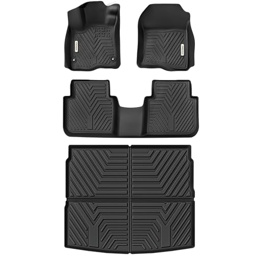 YITAMOTOR Floor Mats & Cargo Liner Fit for Honda CR-V 2026 2025 2024 2023, All Weather TPE Custom Fit CRV (Include Hybrid Models) Floor Liners with Ca