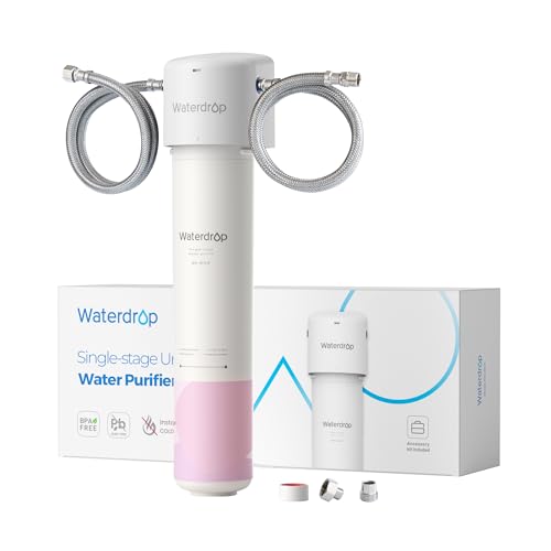Waterdrop BFU1 Water Filter for Bathroom for Face Care, Soft Water, Strontium-enriched, Reduce 99.9% of Baçtёria in Bathroom Sink Faucet, Reduces Sk