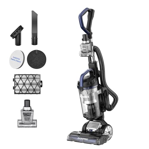 Eureka Upright Vacuum Cleaner for Carpet and Hard Floor,Powerful Vacuum With Dual Cyclone Suction,Swivel Steering,Anti-Tangle,Large Dust Cup,NEU612BL,
