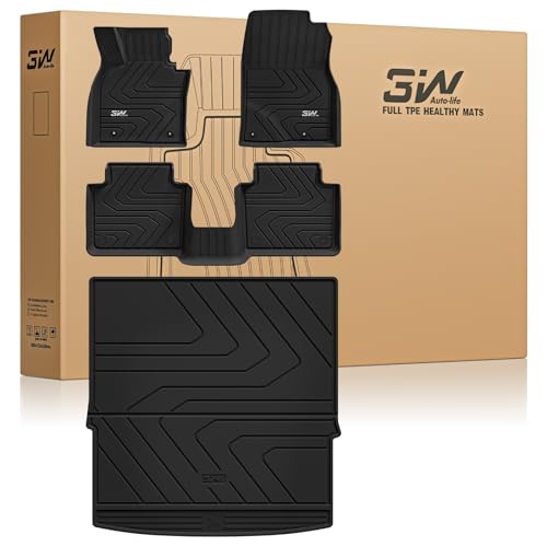 3W Floor Mats & Cargo Liner Fit Mazda CX-50 2023 2024 2025 (Not for Hybrid), TPE All Weather Rubber Liners Full Set CX-50 Accessories All Season Guard