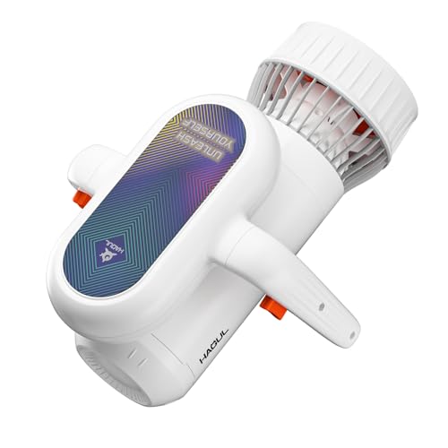 Hagul Underwater Scooter 50 Minutes, 2 Gear Speed Switch, 50 Minutes, 49ft Waterproof, Water Sports Swimming Pool for Kids