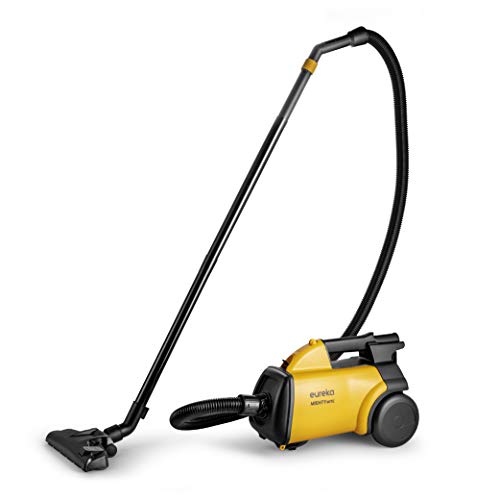 Eureka Mighty Mite Corded Canister Vacuum Cleaner, Lightweight Bagged Vacuum Cleaner Household for Carpets and Hard Floors, Yellow, 3670M w- 5 Dust Ba