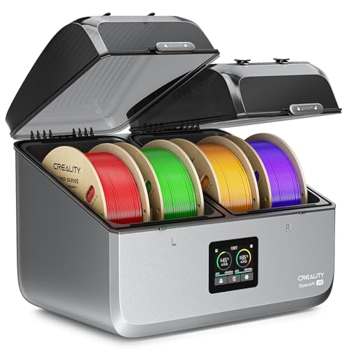 Space Pi X4 Filament Dryer Box, 3D Printer Filament Dryer 4 Spools with Dual Independent Heating Chambers, 200W PTC Heats Up to 85°C, 3D Printer Stor