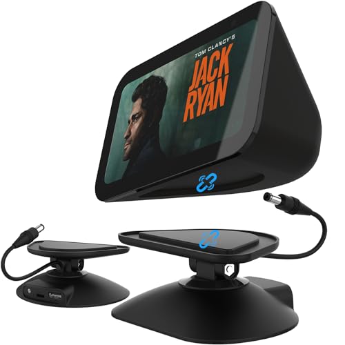 Charging Stand for Echo Show 5 (3rd Gen) - Adjustable Stand with 2 USB Charging Port (USB-C & USB) for Charge Cellphone or Earbuds, Tilt and Swivel Ma