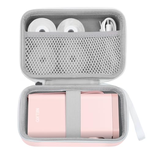 Nelko Genuine Case Compatible P21 Label Maker, Compatible with Most Mini Label Printers, for Labeler Makers & Labeling Tapes, Box with Mesh Pocket for